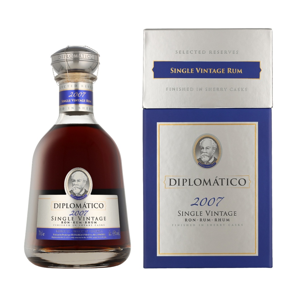 Diplomático Single Vintage 2007 – Venezolaanse Rum 70cl