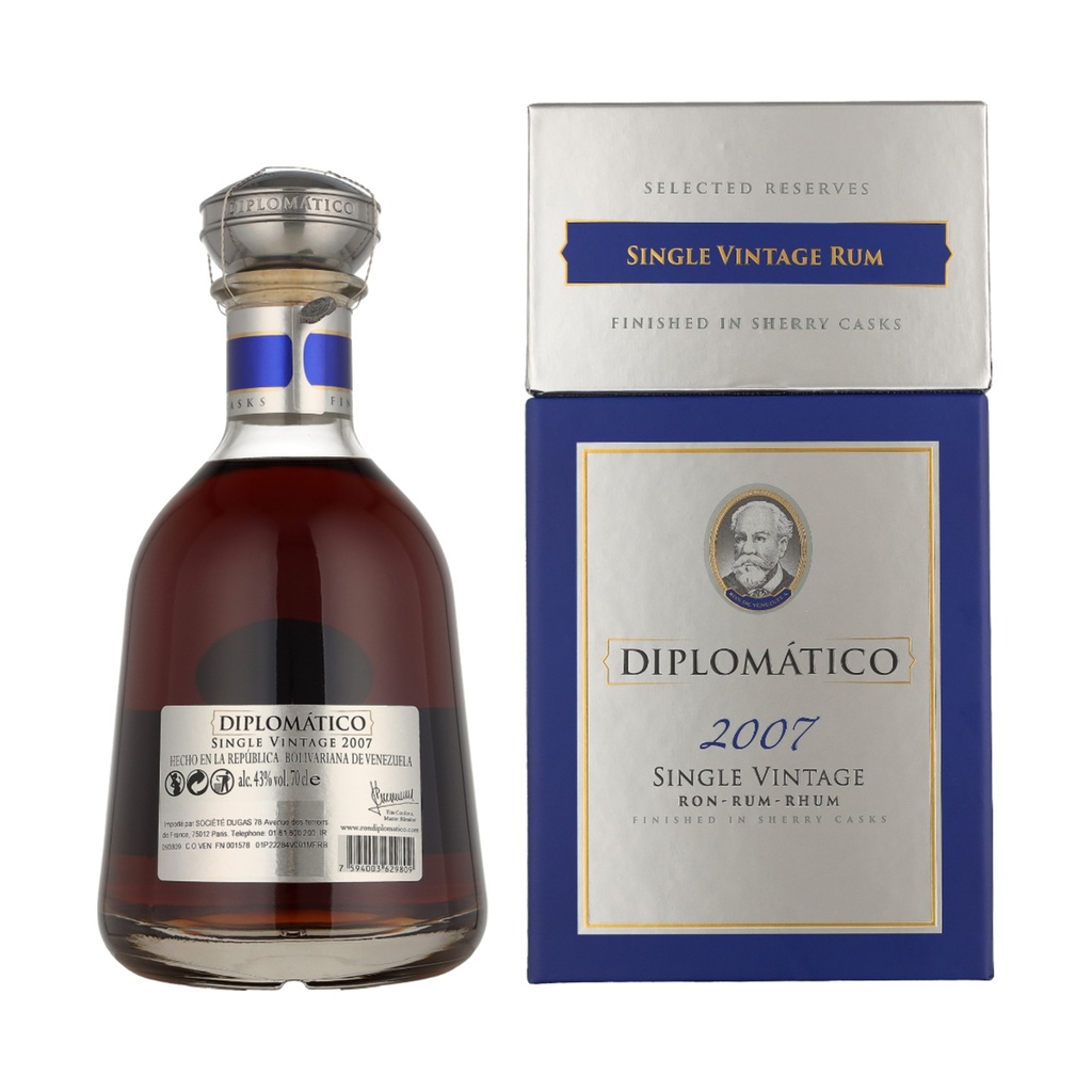 Diplomático Single Vintage 2007 – Venezolaanse Rum 70cl