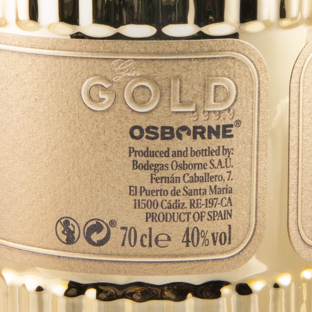 Gin Gold 999.9 – Franse Gin uit de Elzas 70cl