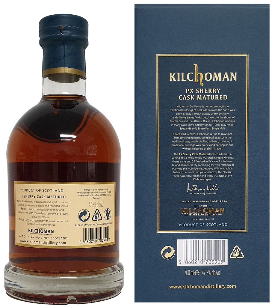 Kilchoman 2021 70cl - PX Sherry 