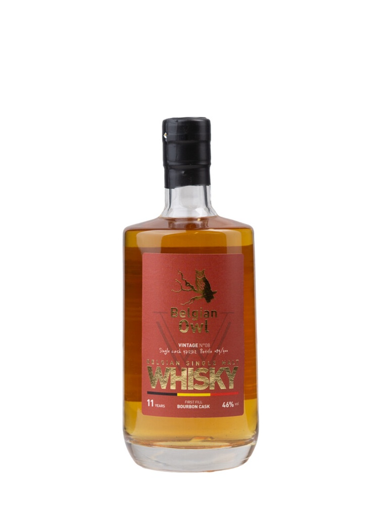 Belgian Owl Vintage N°08 11 Year Old First Fill Bourbon Cask – Single Malt belge